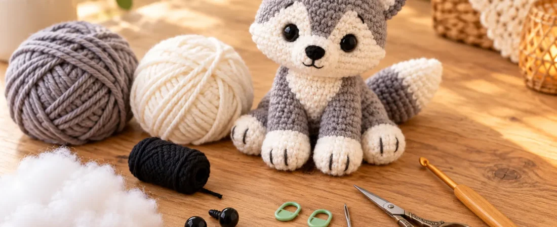 Free Crochet Wolf Pattern: Little Wolf Amigurumi Tutorial