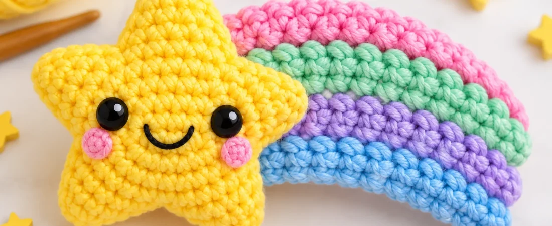 Free Shooting Star Crochet Pattern – Easy Step-by-Step Tutorial